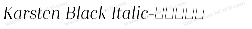Karsten Black Italic字体转换